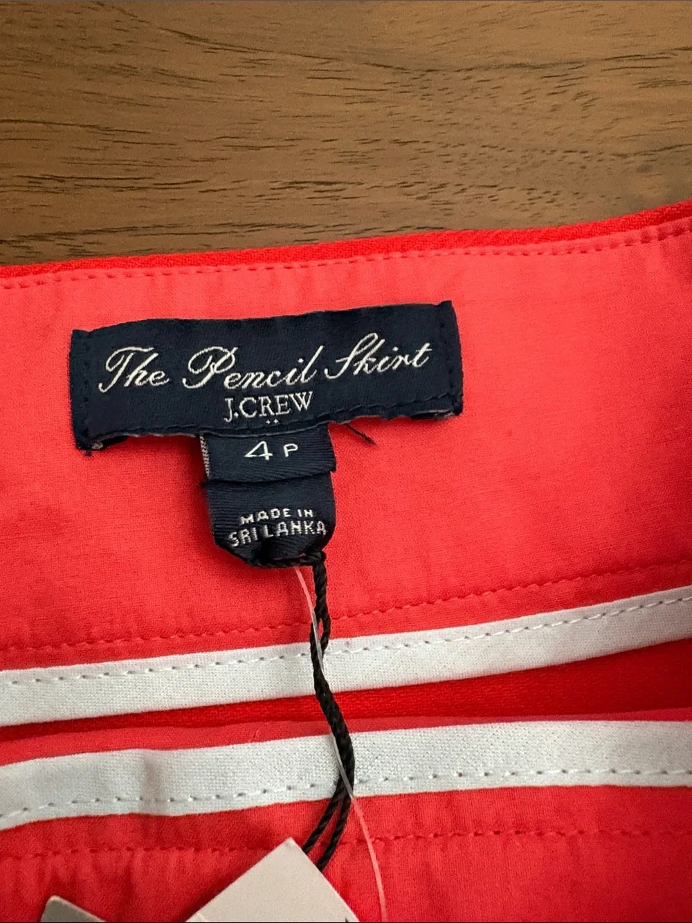 J. Crew Bright Red Pencil Skirt